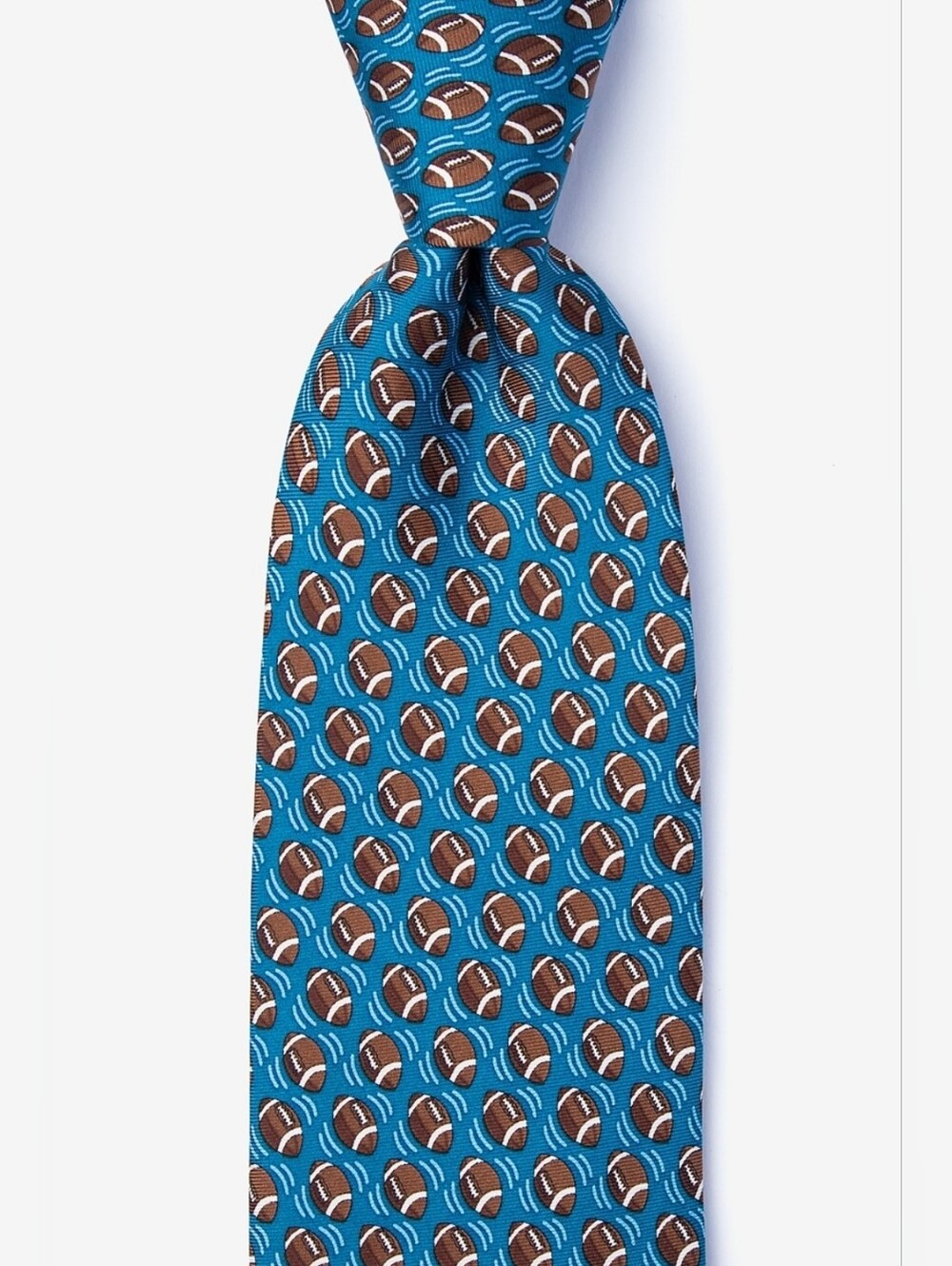 ALYNN "Aww Snap"  Blue Football Pattern Men's Tie